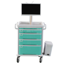 Hospital Nurse Station Working Mobile Computer Trolley